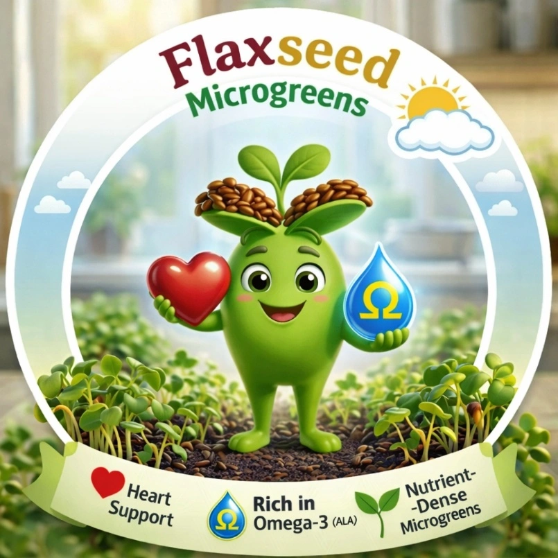 Flaxseed Microgreens: The "Brain & Flow" Master