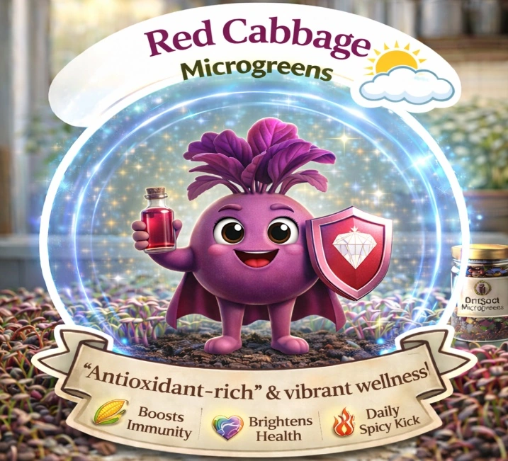 Red Cabbage Microgreens: The "Cardiovascular Champion"