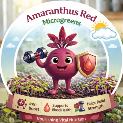Amaranthus Red Microgreens by Two Little Leaves